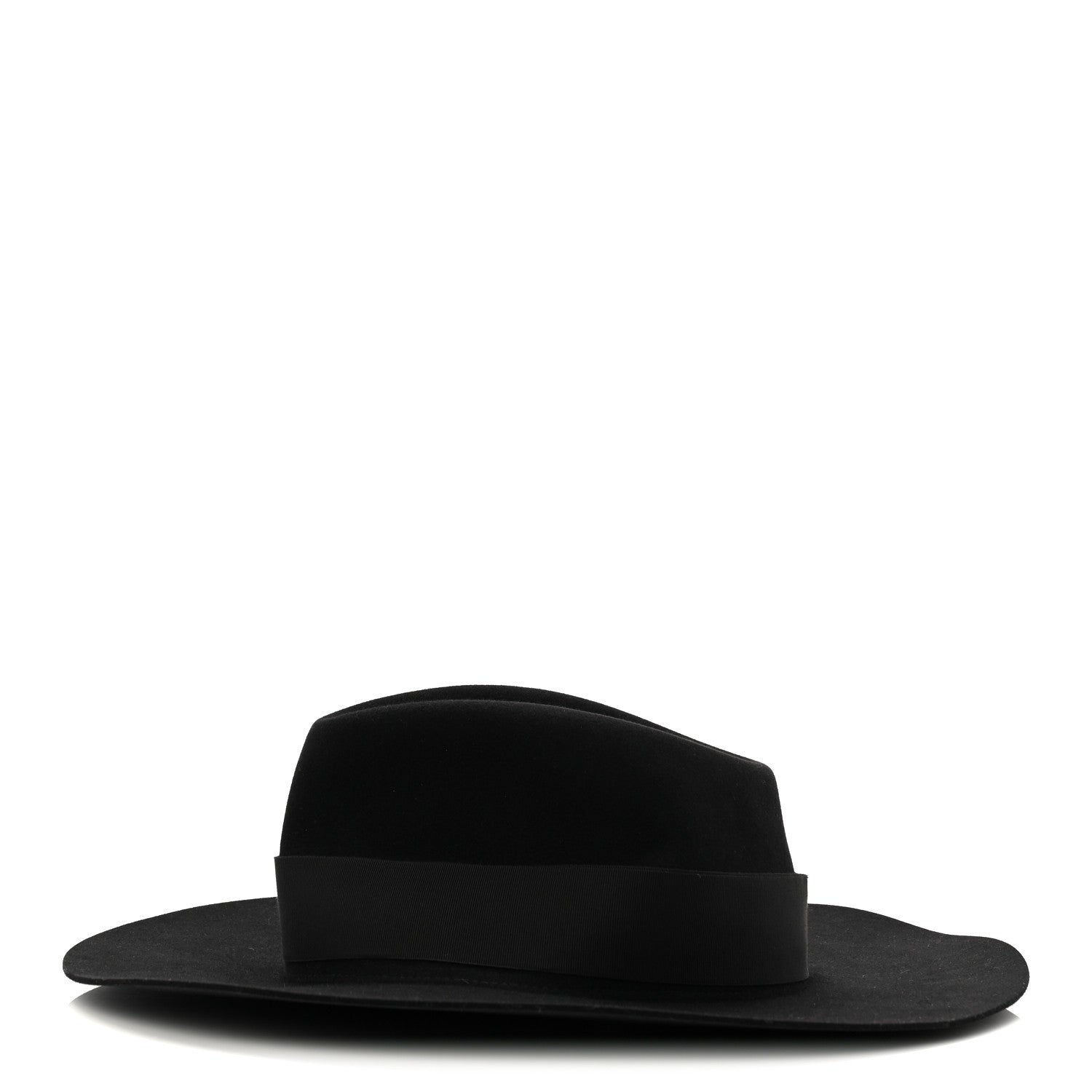 Hermes Rabbit Felt Faubourg Brides De Gala Hat 58 Black 1824156