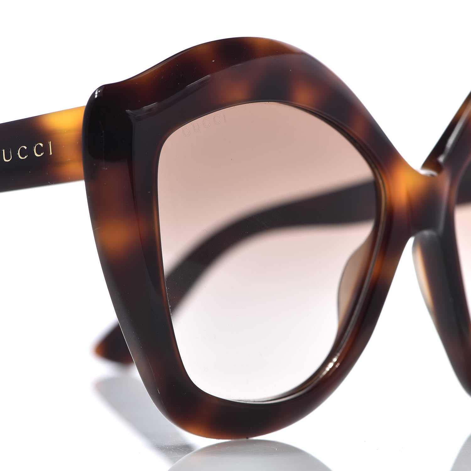 Gucci Cat Eye GG0117S Sunglasses Tortoise 9 of 10