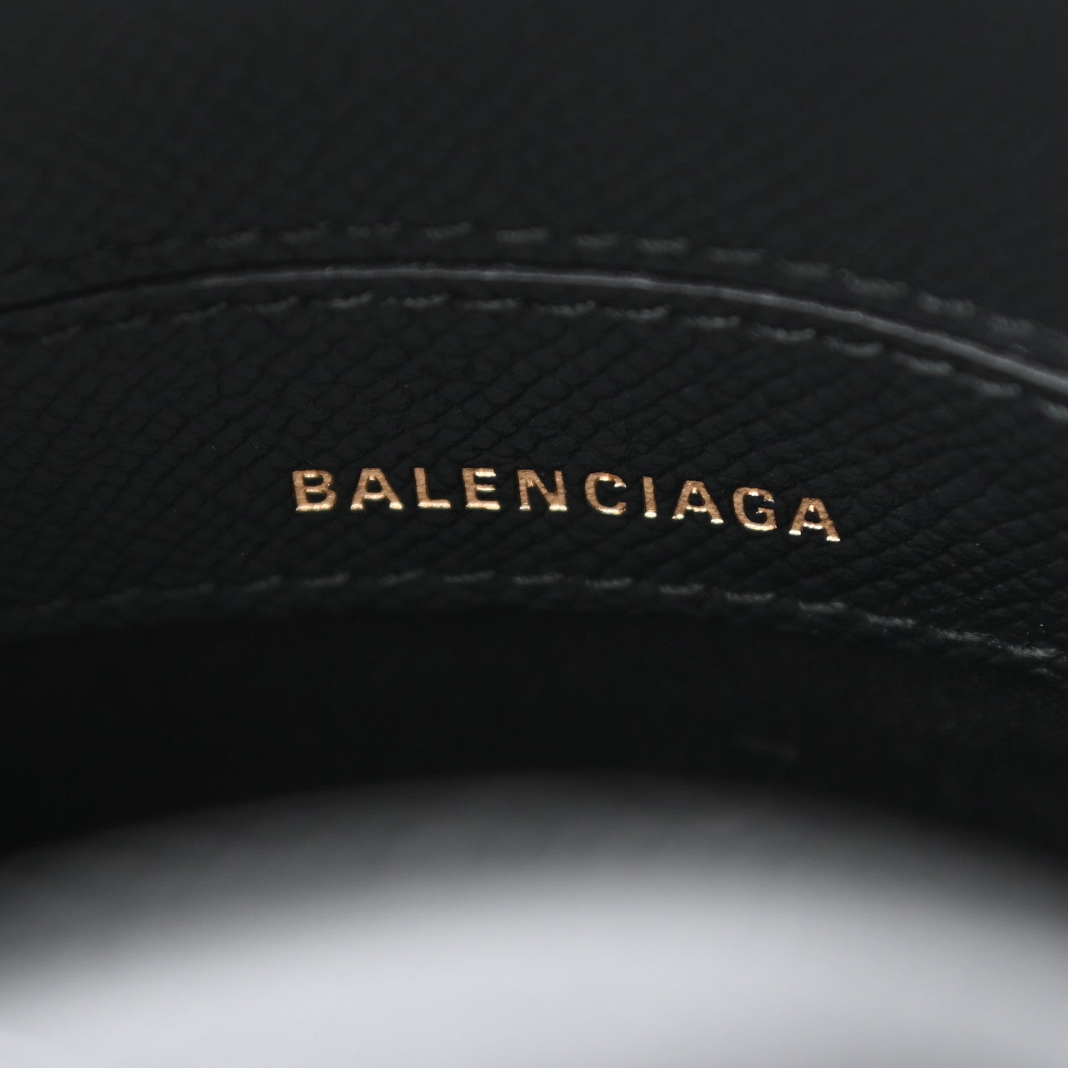Balenciaga Signature Grained Calfskin XXS Ville Top Handle Bag Black White 6 of 12