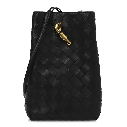 Bottega Veneta Nappa Intrecciato Andiamo Phone Pouch Black 1 of 9