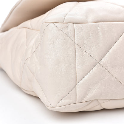 Chanel Lambskin Quilted Maxi 19 Flap Ivory 8 of 10