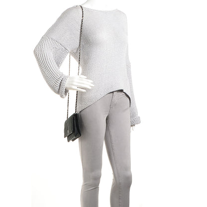 Chanel Iridescent Caviar Wallet on Chain WOC Black 2 of 9