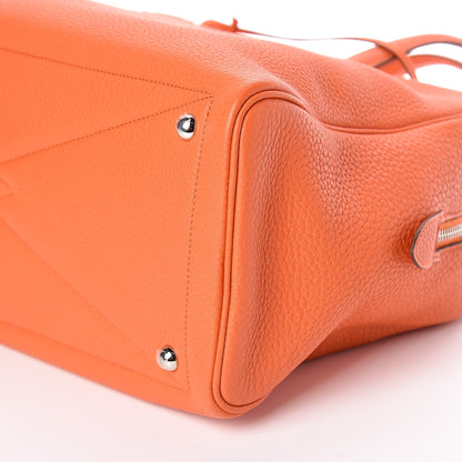 Hermes Taurillon Clemence Victoria II 35 Orange 9 of 10