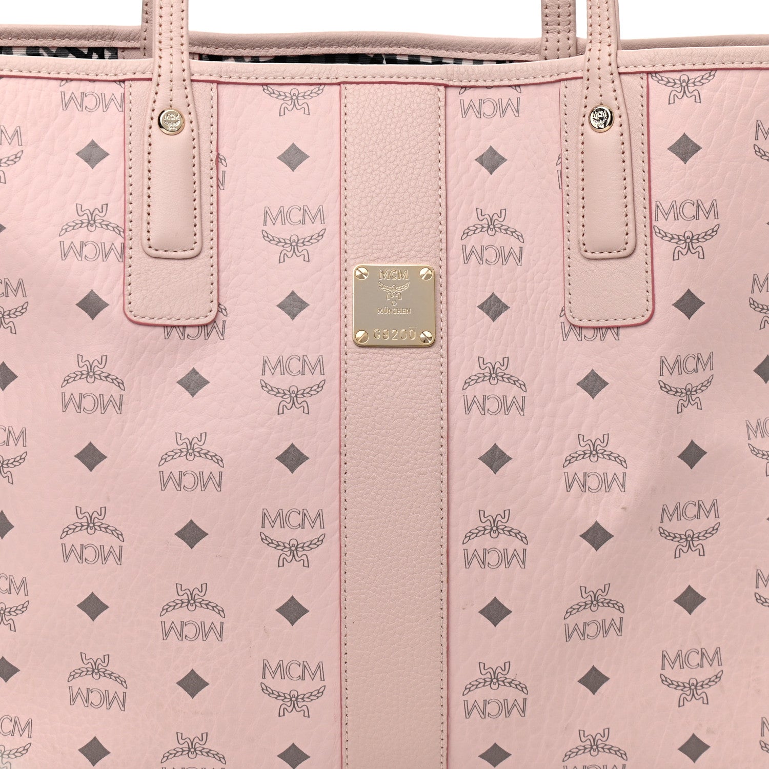 MCM Visetos Medium Liz Reversible Shopper Tote Soft Pink 11 of 20