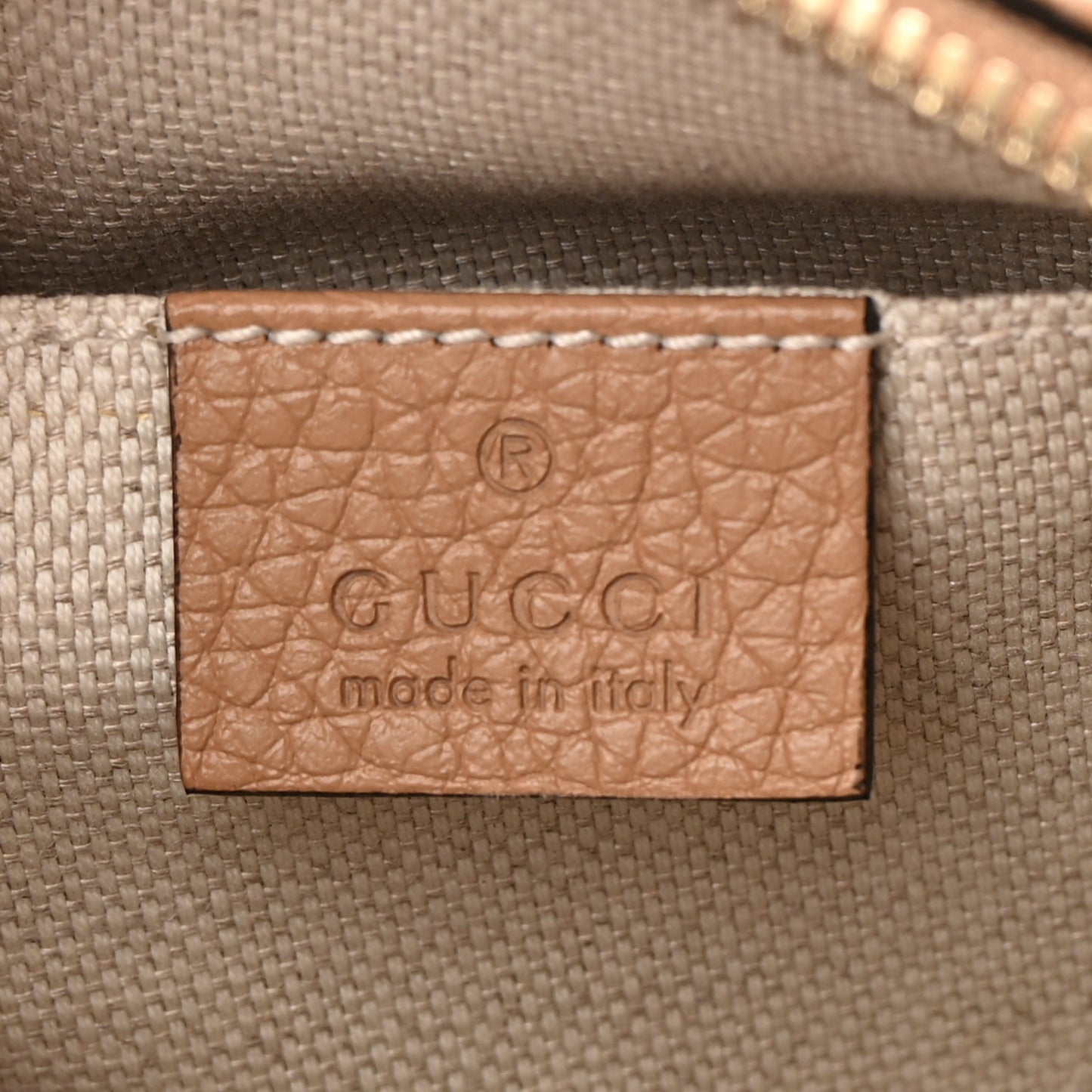 Pebbled Calfskin Small Soho Disco Bag Camelia