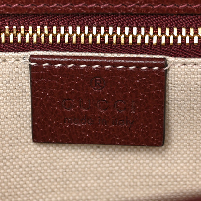 Gucci Monogram Textured Dollar Calfskin Horsebit 1955 Shoulder Bag Sahara Rubino Chardonnay 6 of 9