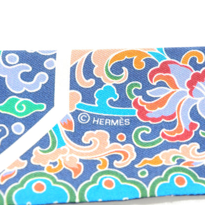 Hermes Silk Collections Imperiales Twilly Lavande Bleu Orange 4 of 5