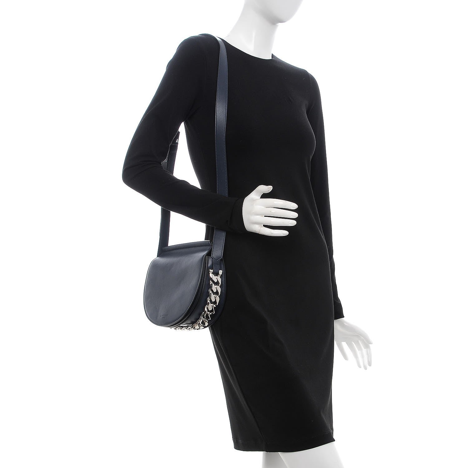 Givenchy Calfskin Mini Infinity Saddle Bag Night Blue 2 of 7