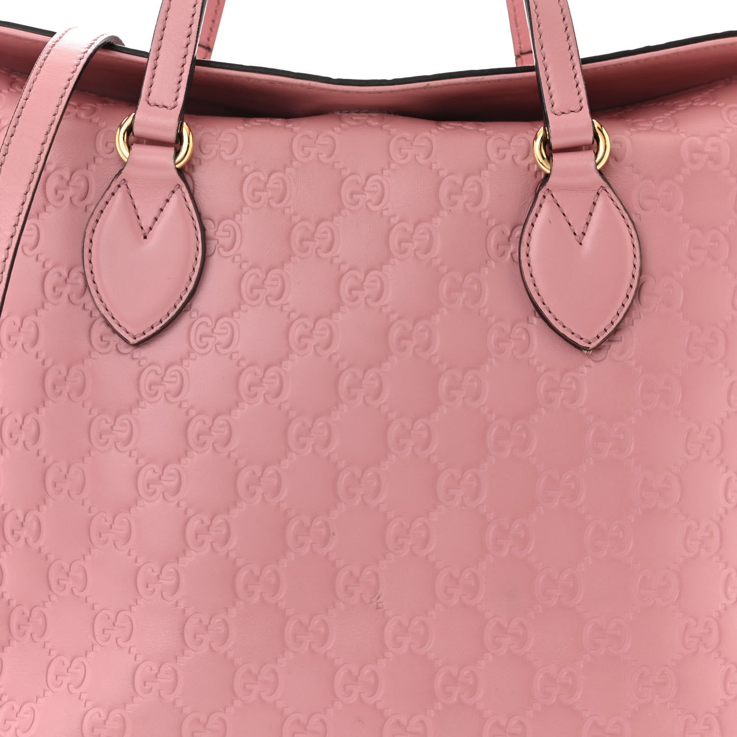 Gucci Guccissima Signature Linea A Foldover Tote Rose Baby Candy 8 of 13