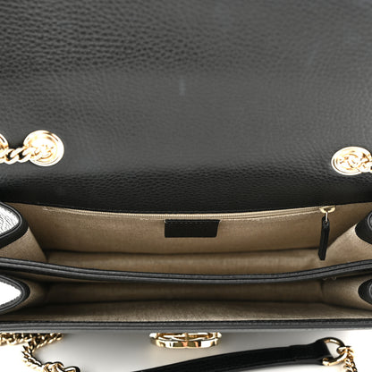 Gucci Dollar Calfskin Interlocking G Shoulder Bag Black 5 of 11