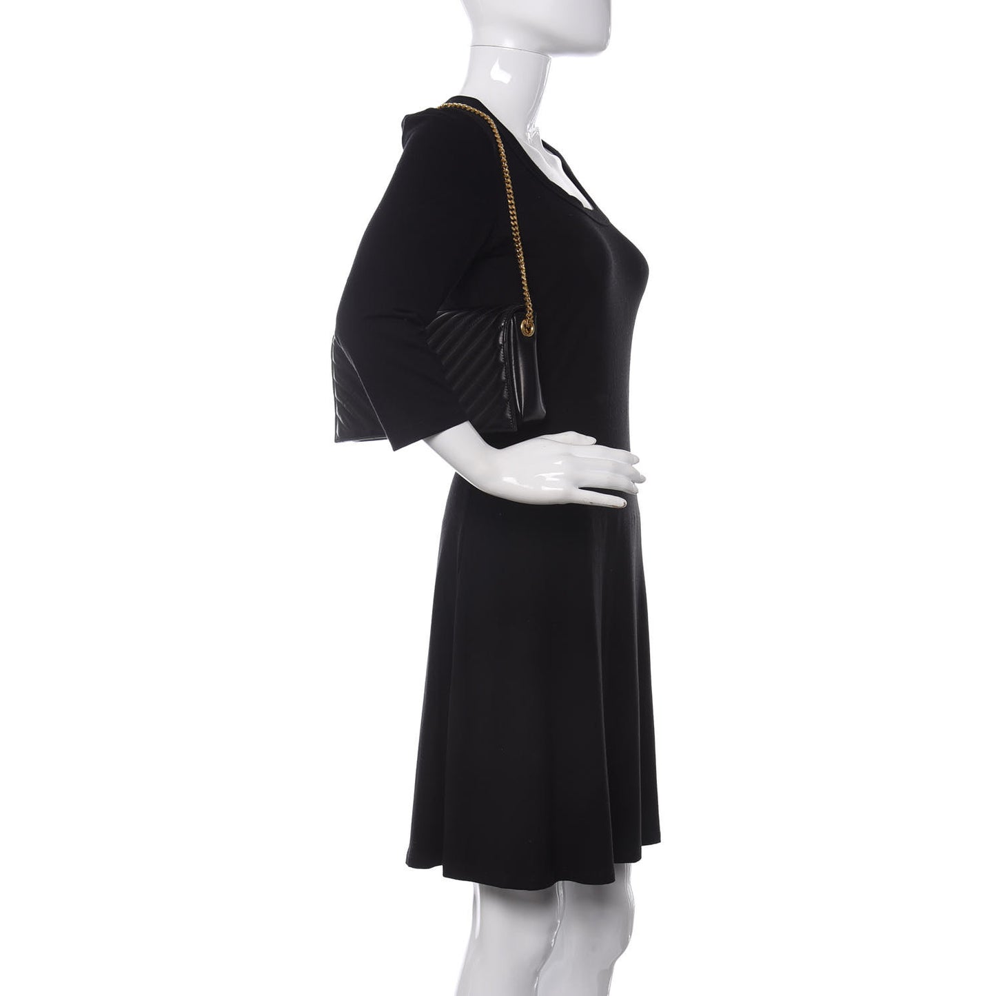 Lambskin Matelasse Monogram Kate 99 Black