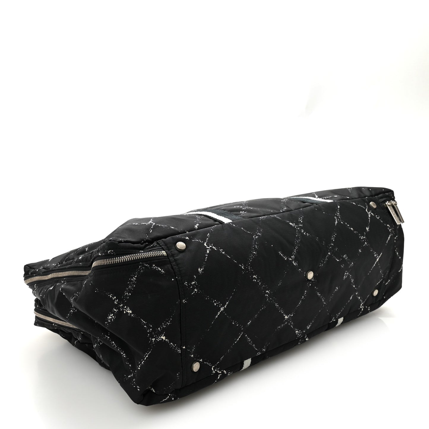 Nylon Large Travel Duffle Bag Black