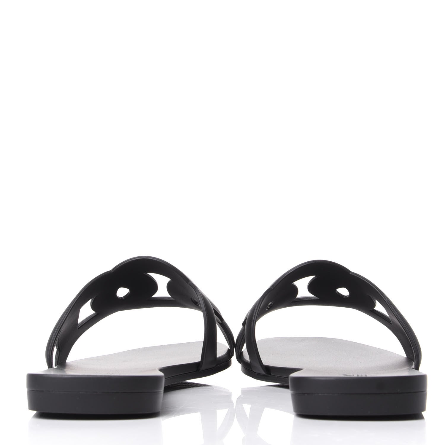 Hermes Rubber Aloha Sandals 39 Black 6 of 10
