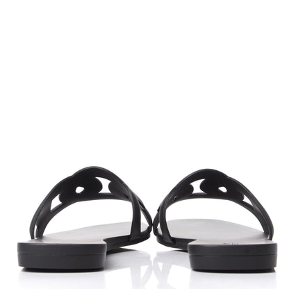 Hermes Rubber Aloha Sandals 39 Black 6 of 10
