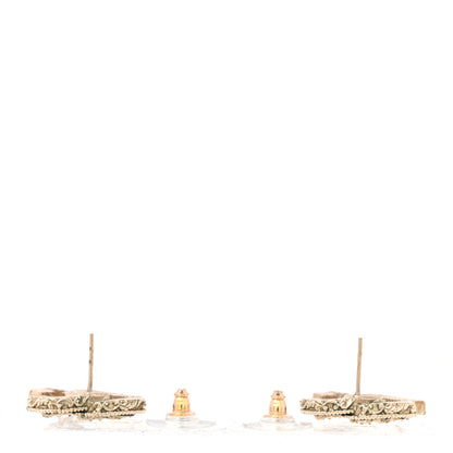 Chanel Enamel CC Baroque Earrings Black Gold 3 of 5