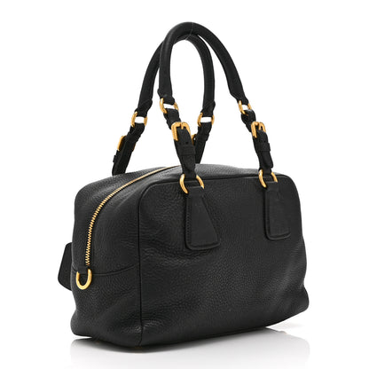 Prada Vitello Daino Bowler Black 3 of 10