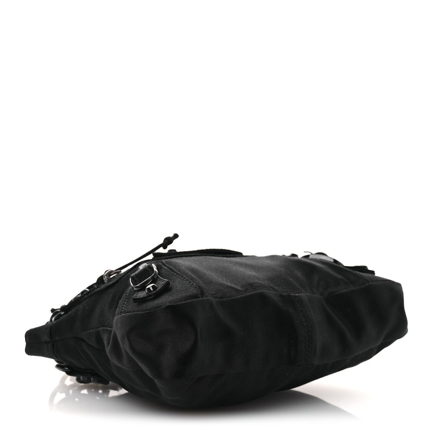 Balenciaga Satin Enamel Classique Chain Shoulder Bag Black 4 of 10