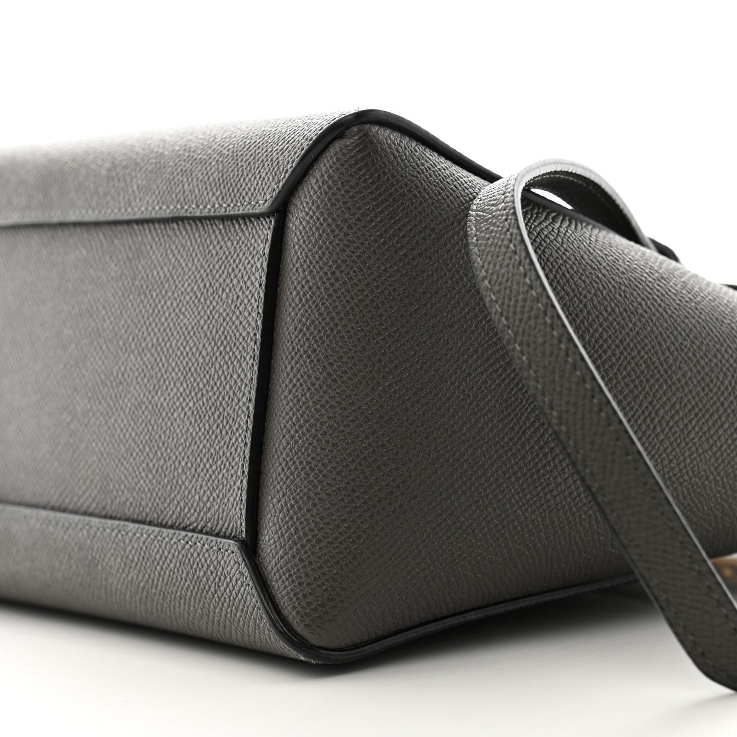 Grained Calfskin Nano Belt Bag Grey