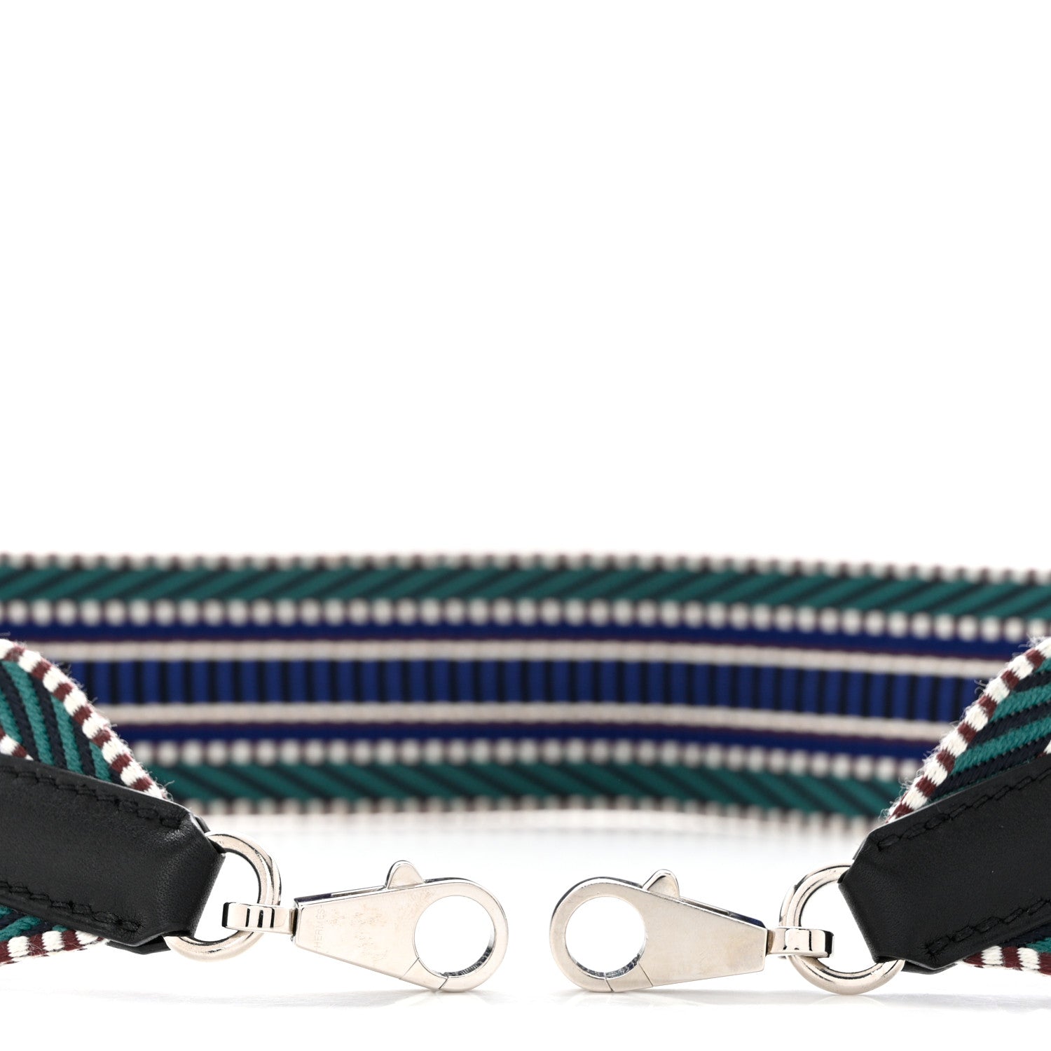 Hermes Toile Swift 50mm Sangle Cavale Shoulder Strap Malachite Bleu Electrique Black 5 of 5