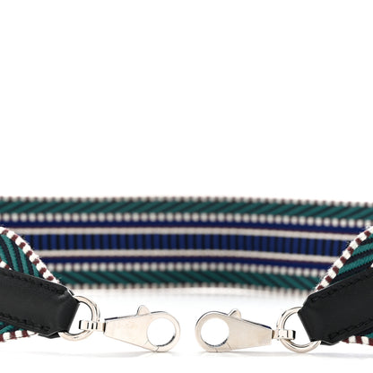 Hermes Toile Swift 50mm Sangle Cavale Shoulder Strap Malachite Bleu Electrique Black 5 of 5