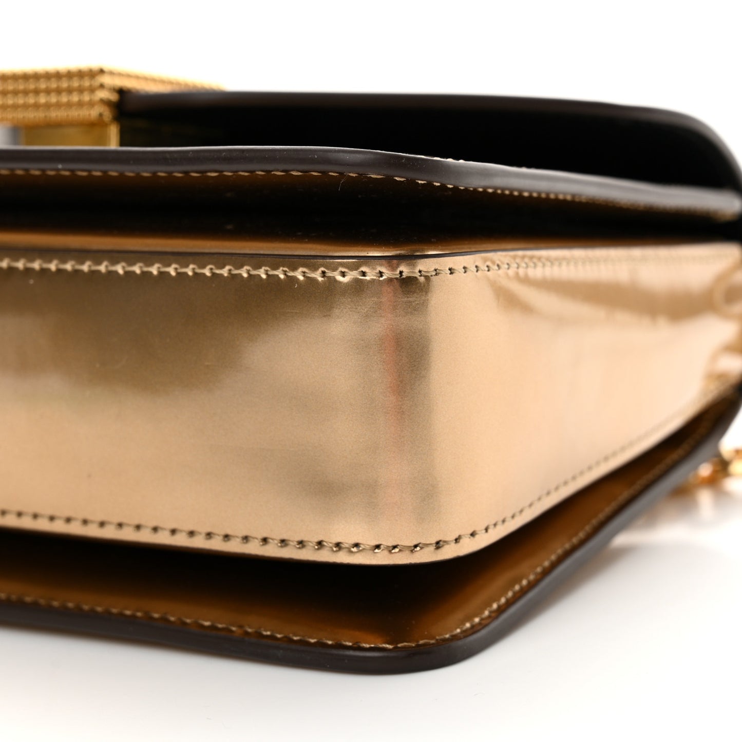 Metallic Calfskin Concerto Bag Gold