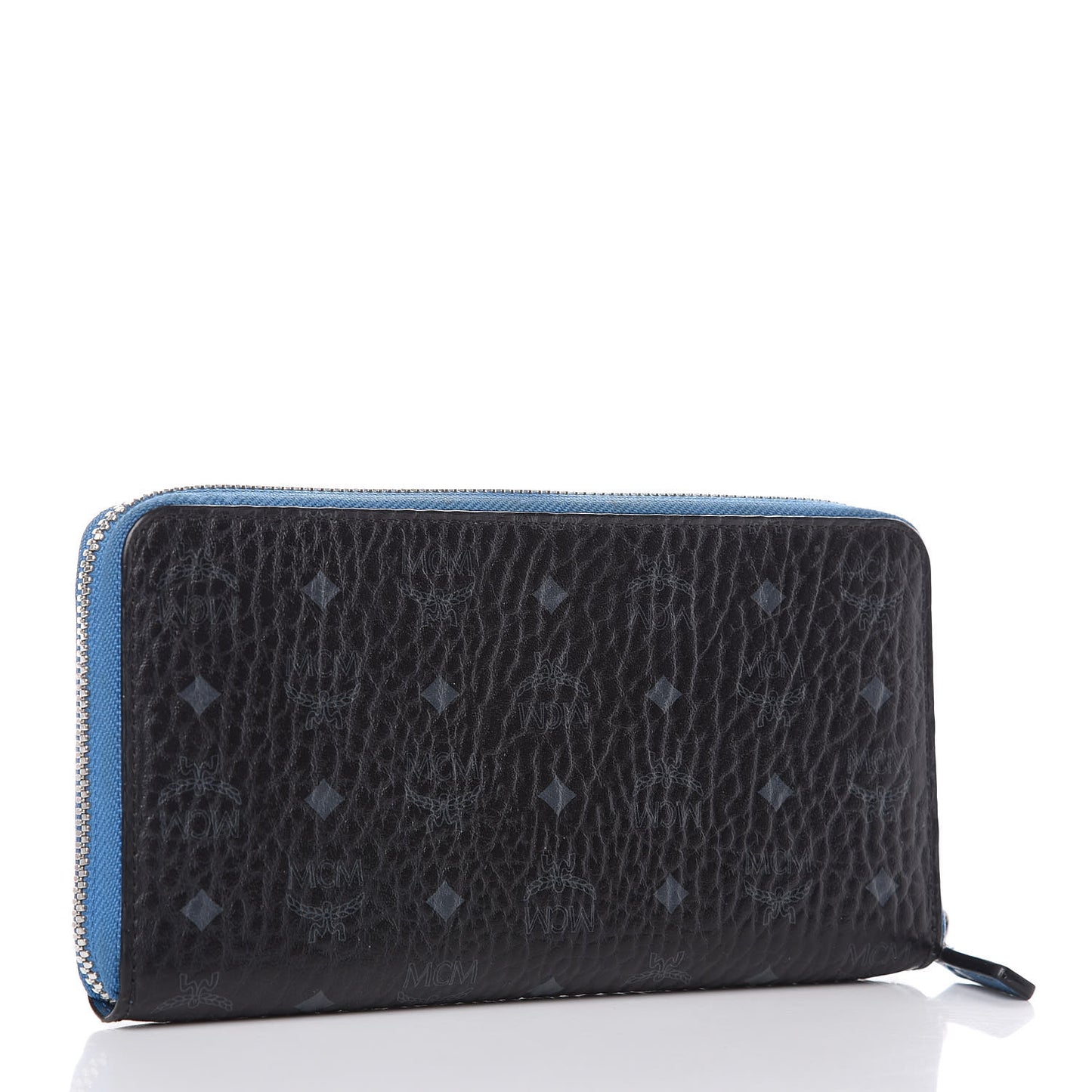Visetos Large Zip Around Wallet Black Blue