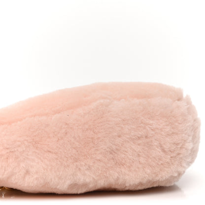 Prada Montone Shearling Mini Triangle Bag Orchidea 9 of 10