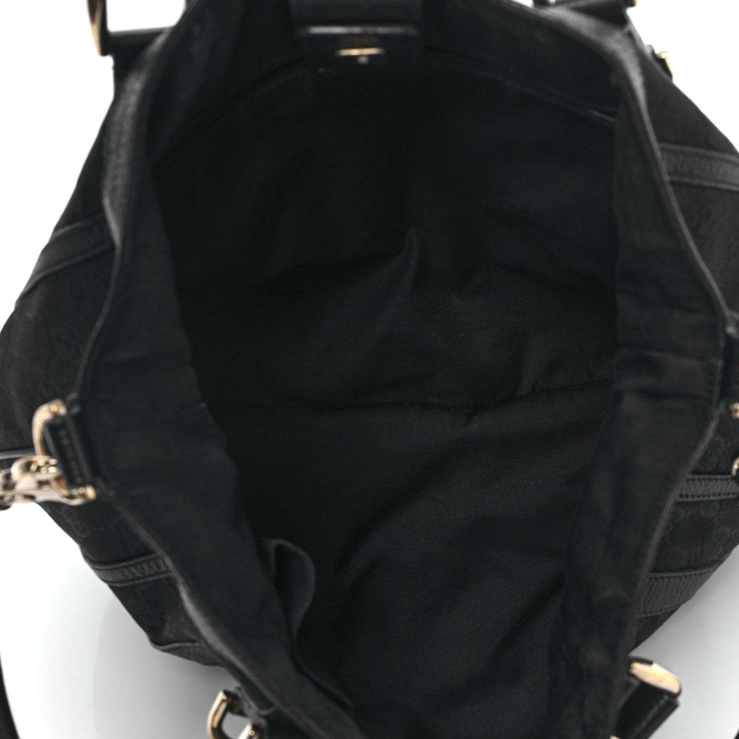 Gucci Monogram Medium Abbey Convertible Tote Black 5 of 11