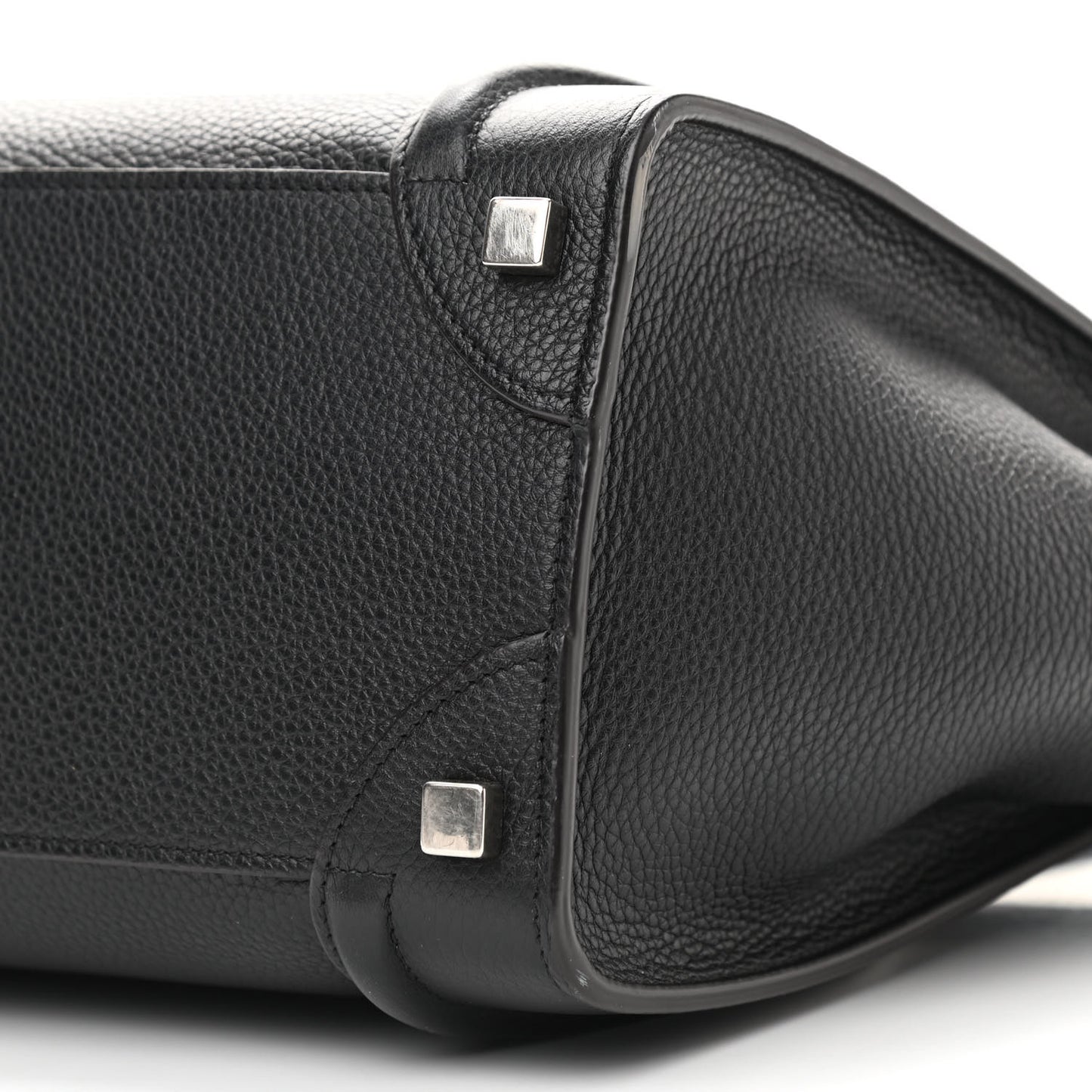 Drummed Calfskin Micro Luggage Black
