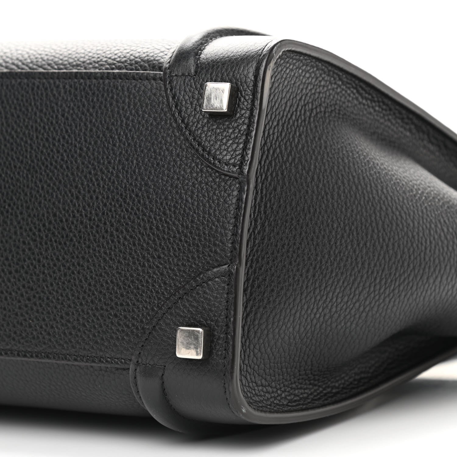 Celine Drummed Calfskin Micro Luggage Black 10 of 11