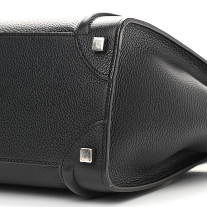 Celine Drummed Calfskin Micro Luggage Black 10 of 11