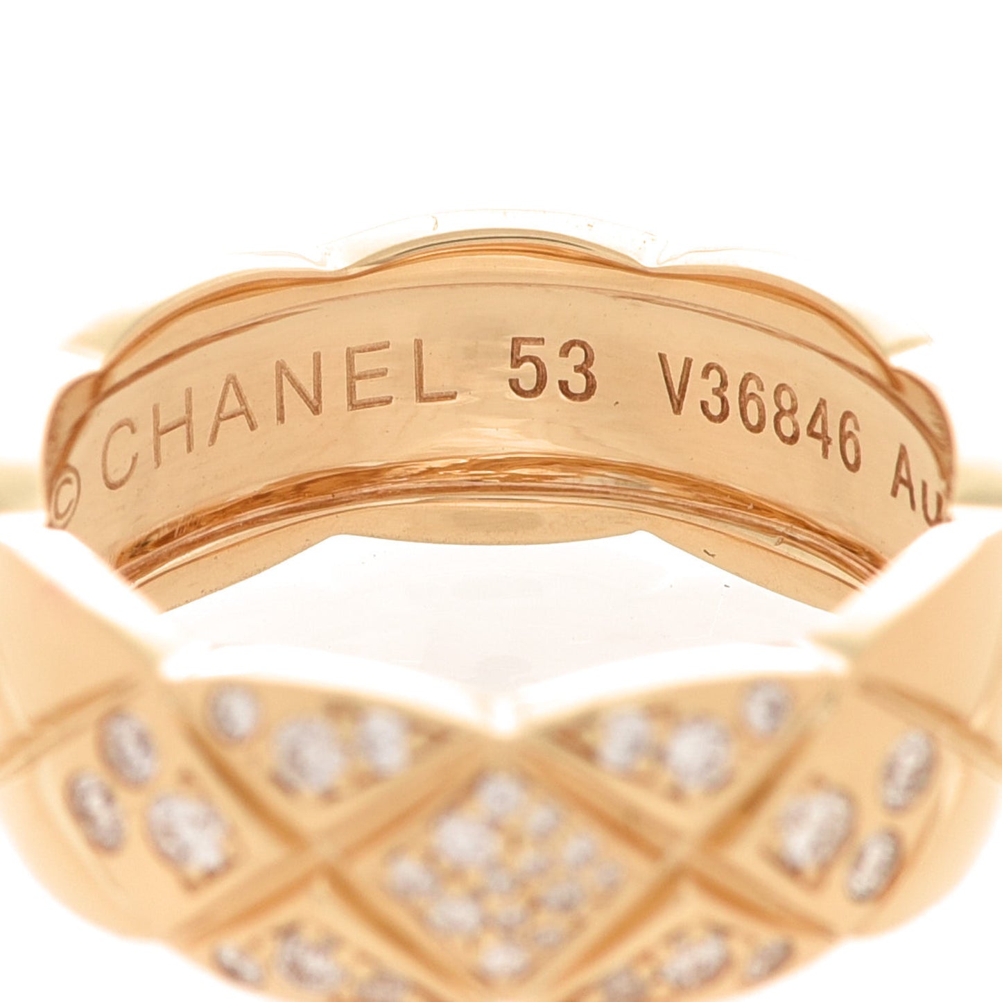 18K Yellow Gold Diamond Small Coco Crush Ring 53 6.25