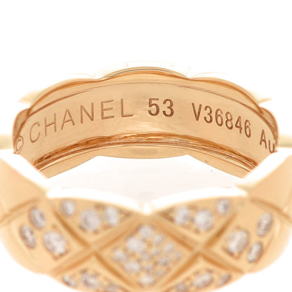 Chanel 18K Yellow Gold Diamond Small Coco Crush Ring 53 6.25 4 of 5