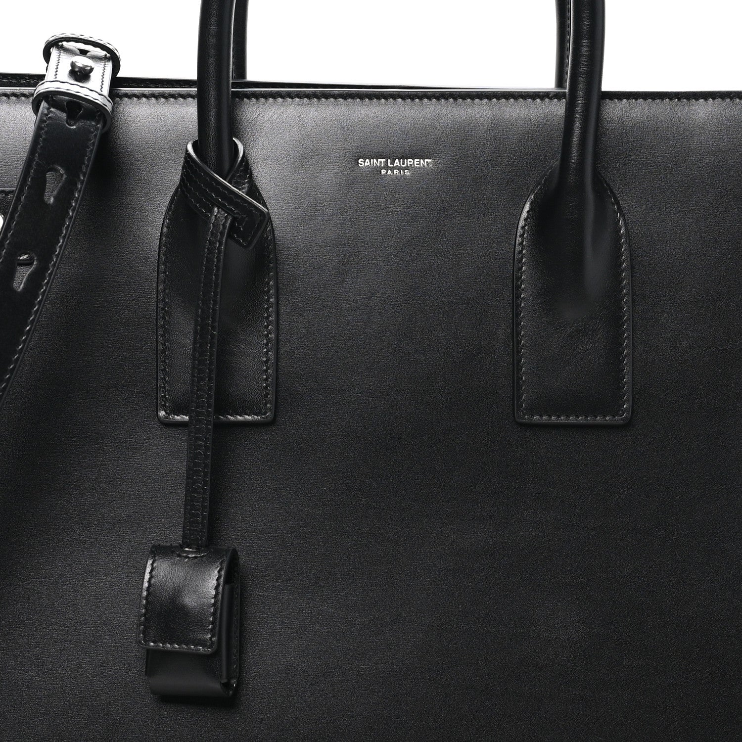 Saint Laurent Calfskin Large Thin Sac De Jour  Black 8 of 10