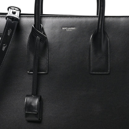 Saint Laurent Calfskin Large Thin Sac De Jour  Black 8 of 10