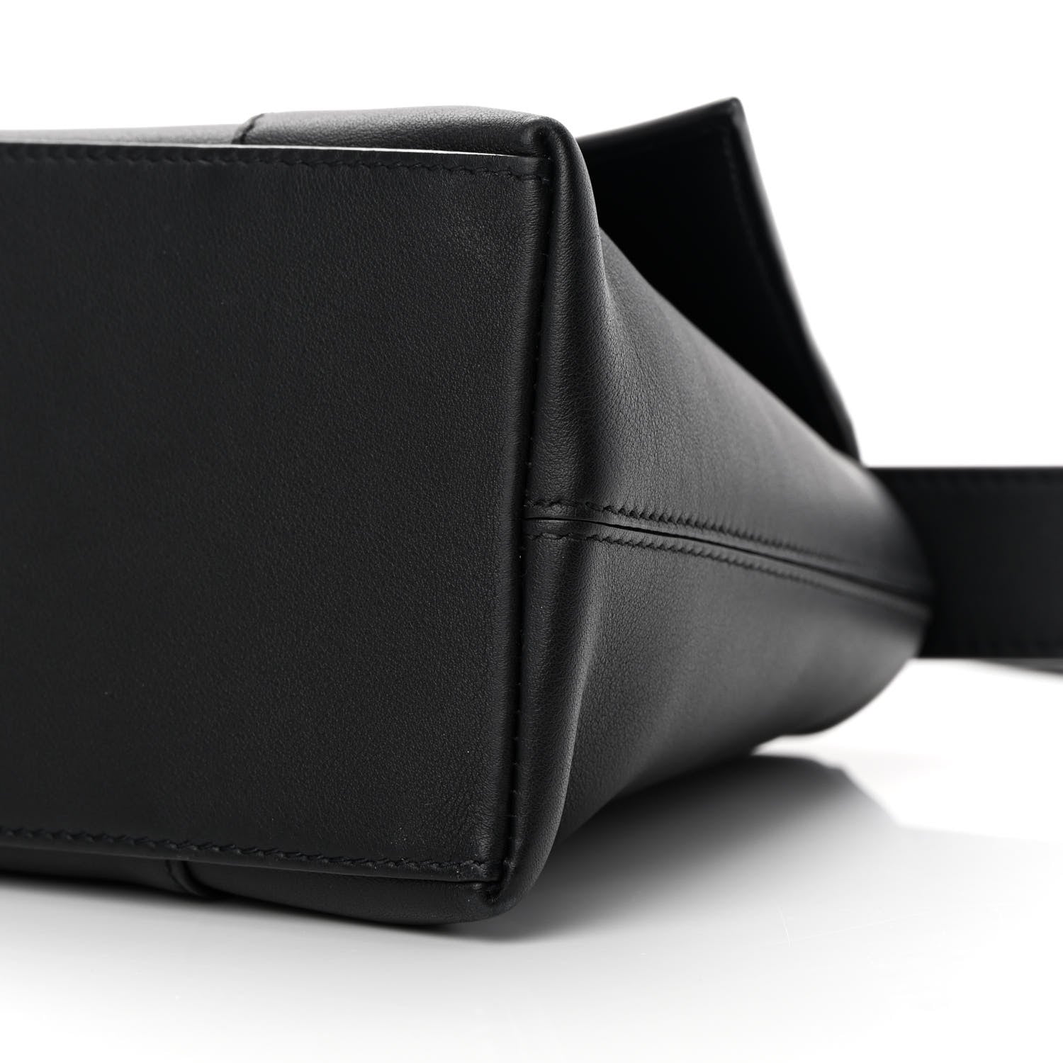 Balenciaga Semi Shiny Smooth Calfskin Monochrome Small Downtown Shoulder Bag Black 11 of 13