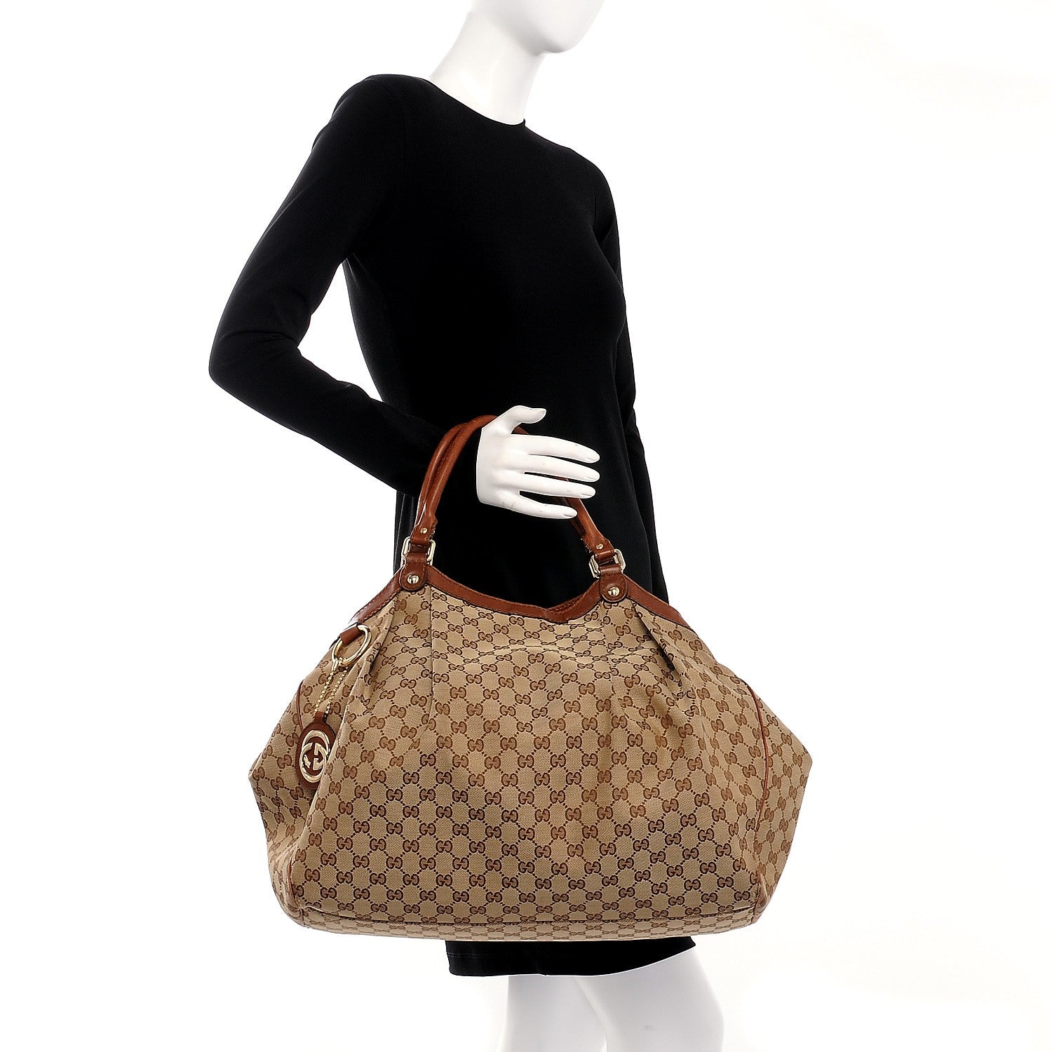 Gucci Monogram Large Sukey Tote Brown 2 of 9