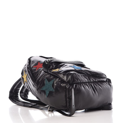 Stella McCartney Polyamide Falabella Go Glitter Stars Backpack Black 4 of 7