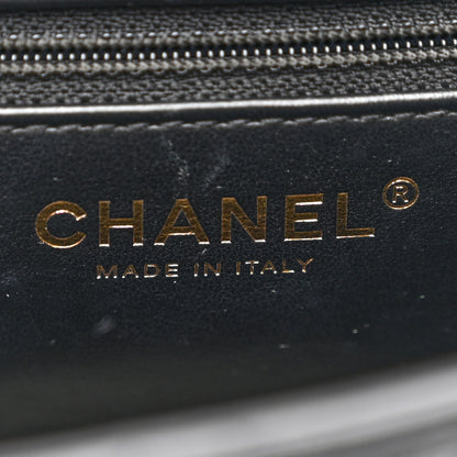 Chanel Shiny Aged Calfskin Quilted Nano Kelly Shopper Black Black 6 of 15