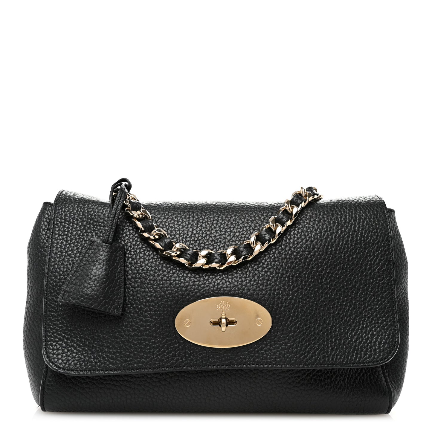 Small Classic Grain Calfskin Medium Lily Black