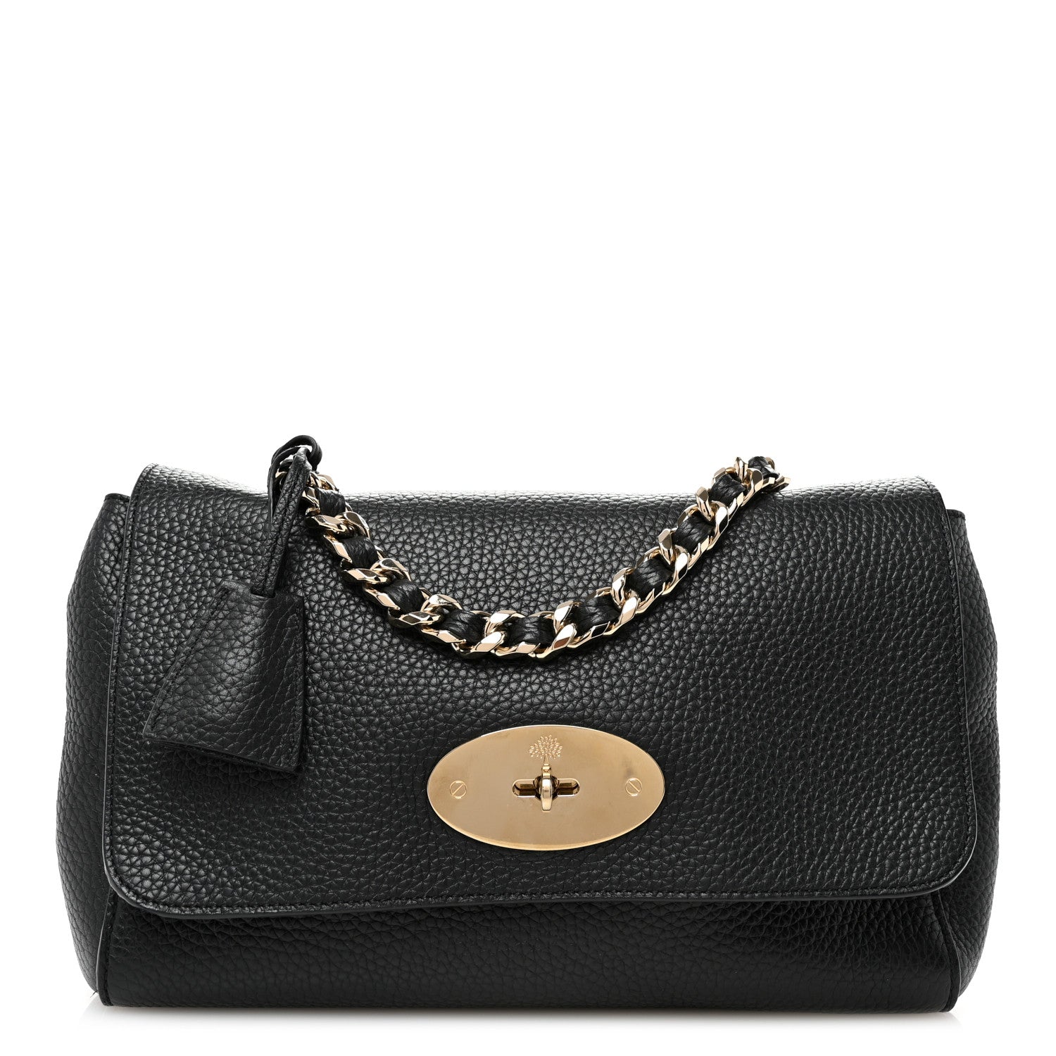 Mulberry Small Classic Grain Calfskin Medium Lily Black 1 of 9