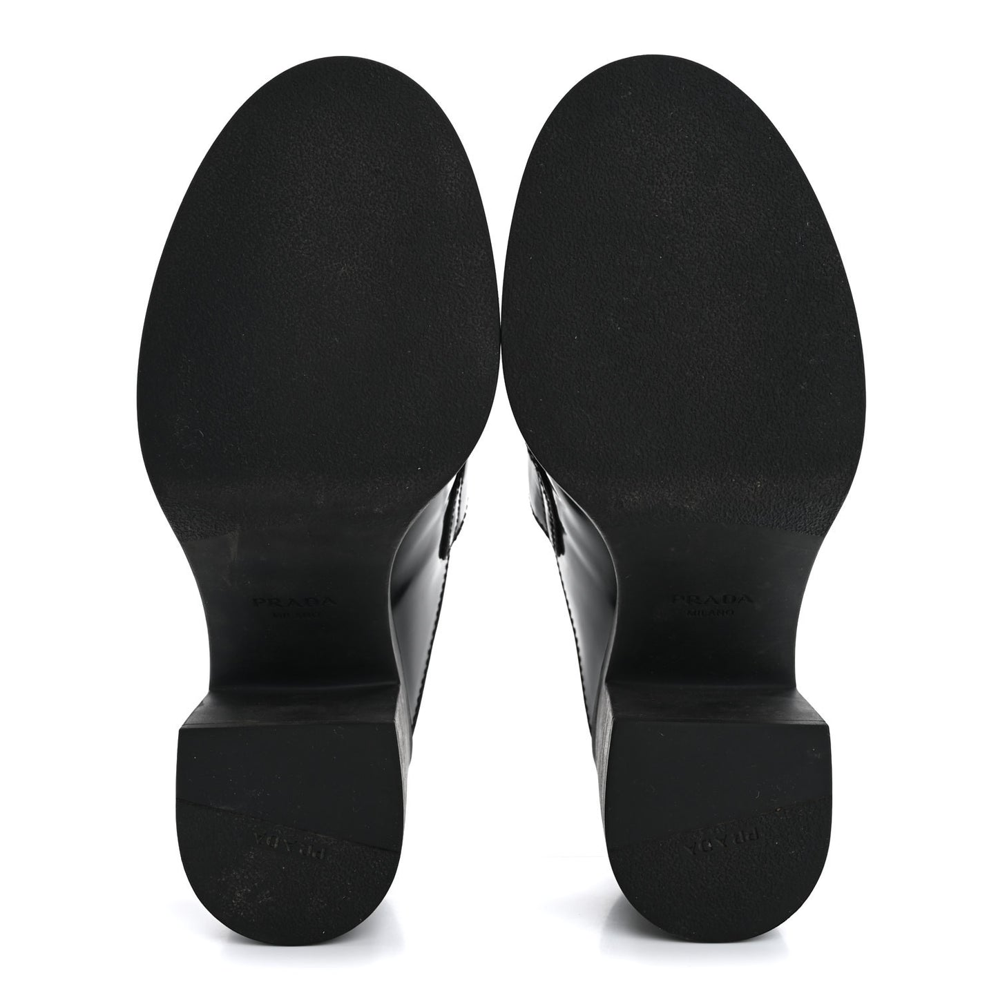 Spazzolato Metal Triangle Logo Platform Loafer Mules 37 Black