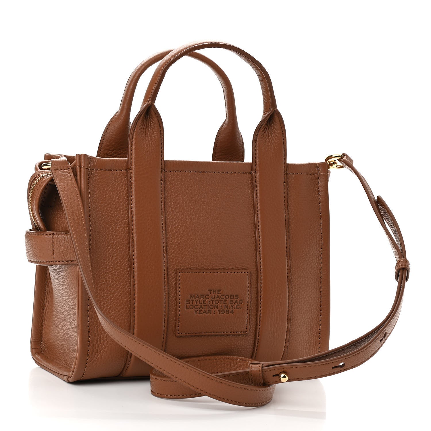 Marc Jacobs Grained Calfskin Small The Tote Bag Argan Oil 3 of 10