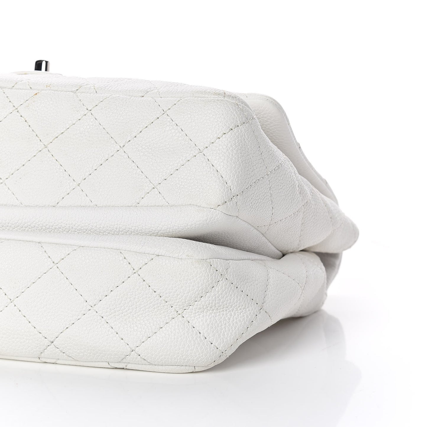 Caviar Quilted Flap White