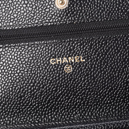 Chanel Caviar Quilted Wallet On Chain WOC Black 6 of 12