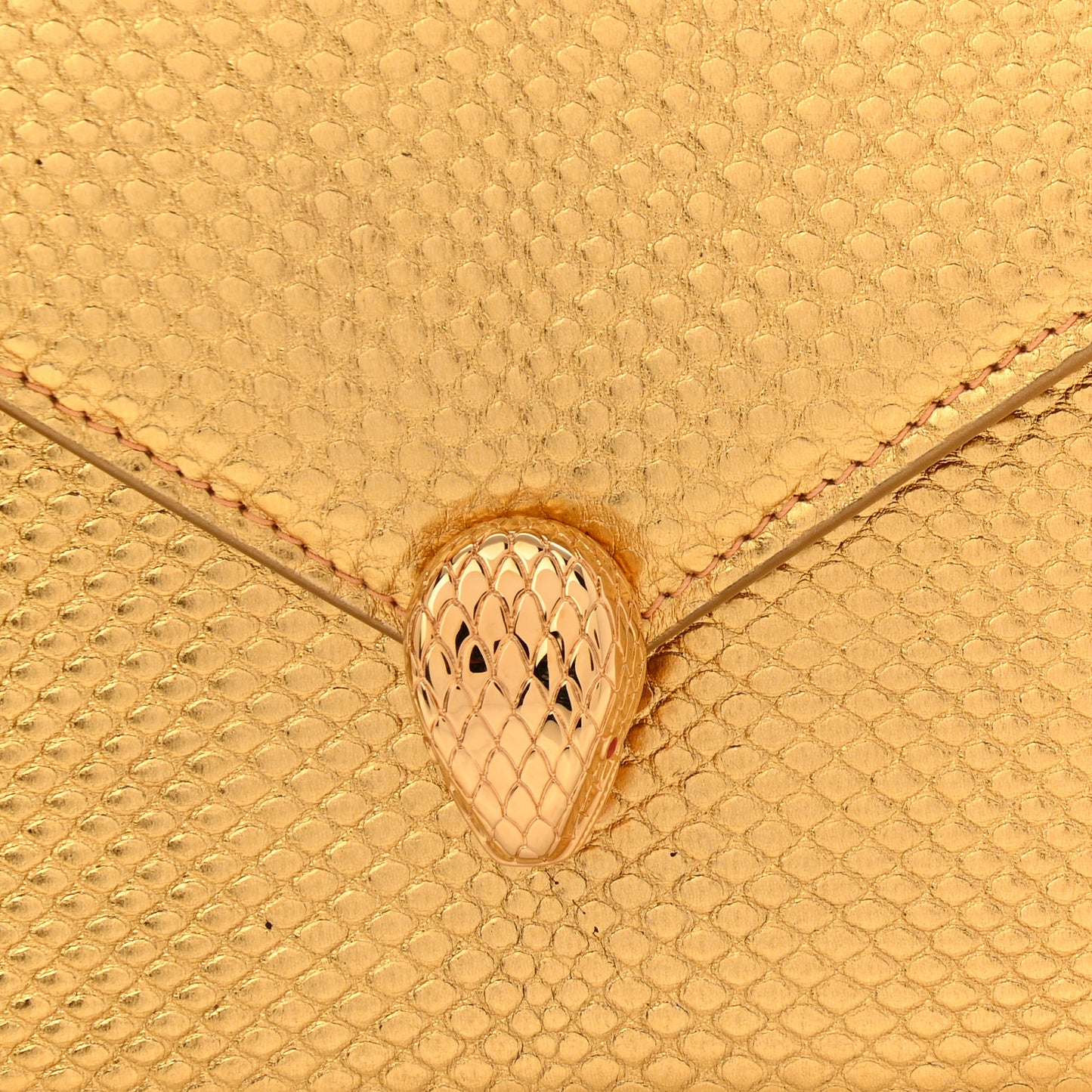 Metallic Karung Forever Serpenti Bag Gold