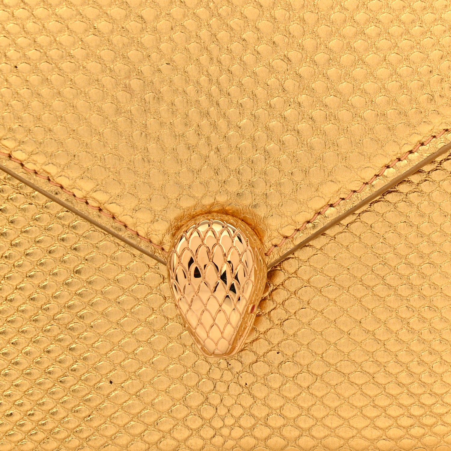 Bulgari Metallic Karung Forever Serpenti Bag Gold 11 of 11