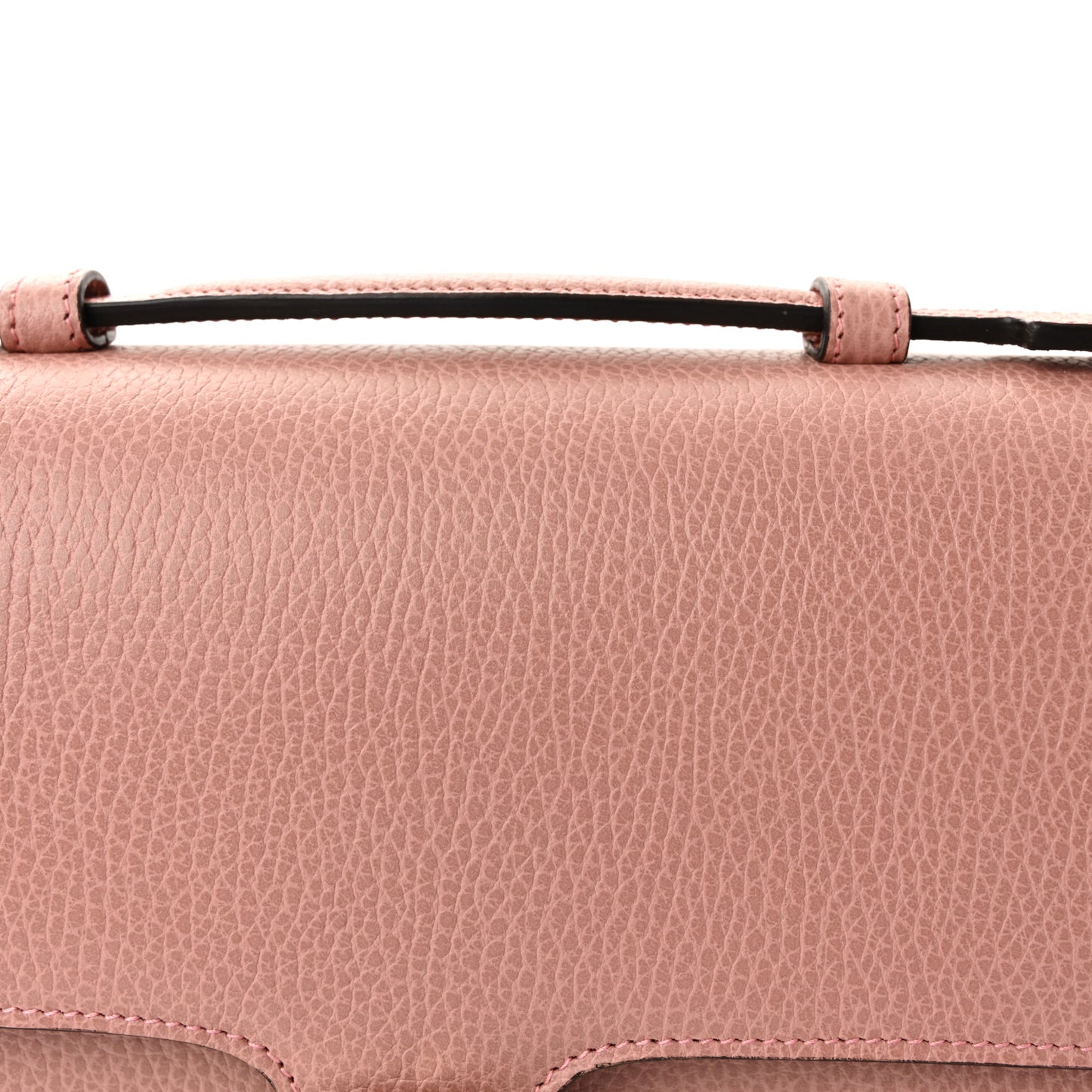 Dollar Calfskin Interlocking G Top Handle Shoulder Bag Soft Pink
