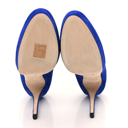 Jimmy Choo Suede 120mm Platform Pumps 38 Electric Blue 6 of 8