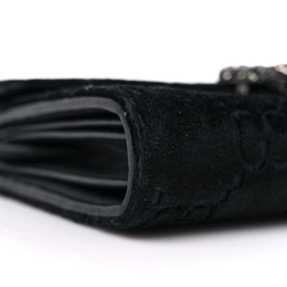 Gucci Velvet GG Monogram Mini Dionysus Chain Wallet Black 8 of 9